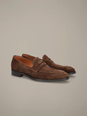 Buty Loafersy Loris Brązowe Lancerto