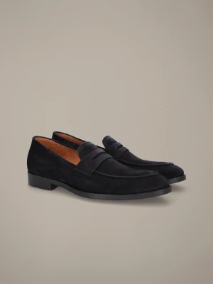 Buty Loafersy Loris Granatowe Lancerto