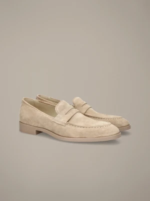 Buty Loafersy Loris Jasnobeżowe Lancerto Beżowy