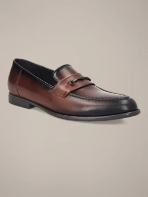 Buty Loafersy Roxbury Jasnobrązowe Lancerto