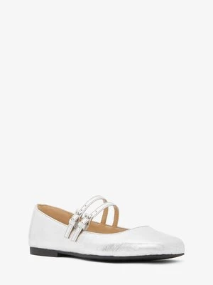 Buty Mary Jane Matilda z metalicznej skóry z efektem spękania MICHAEL Michael Kors