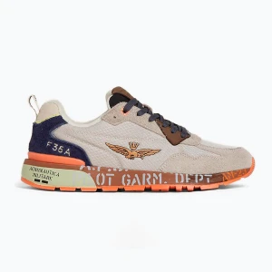 Buty męskie Aeronautica Militare 252SC0276UCT03546 multicolor beige/blu navy