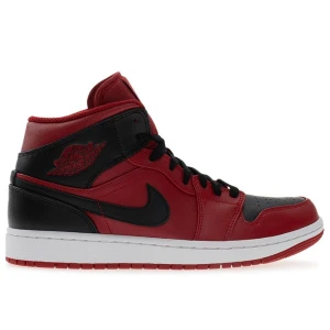 Buty męskie Air Jordan 1 MID 554724-660 - czerwono-czarne