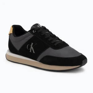 Zdjęcie produktu Buty męskie Calvin Klein HM0HM02212 Retro Runner Bans Leather Suede black/iron gate/amber gold