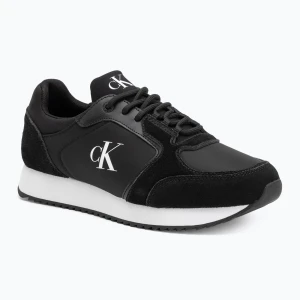 Buty męskie Calvin Klein YM0YM01326 Retro Runner Sock Lace Up Ny-Su Calvin navy/bright white/gum