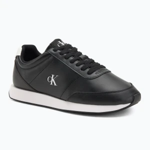 Buty męskie Calvin Klein YM0YM01355 Retro Runner Essential Leather black/bright white