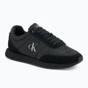 Buty męskie Calvin Klein YM0YM01361 Retro Runner Essential MIX MAT triple black