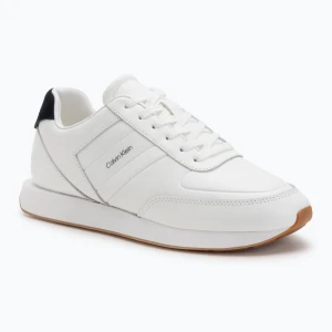 Buty męskie Calvin Klein YM0YM01381 Retro Runner Leather Tape bright white/black/gum
