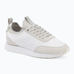 Buty męskie Calvin Klein YM0YM01414 Retro Runner Sock Laceup Mix mat bright white / light grey