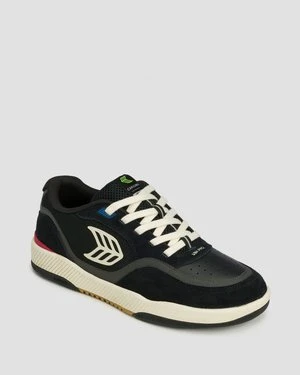 Buty Męskie Cariuma Uba Pro Black Suede And Mesh Ivory Logo Red