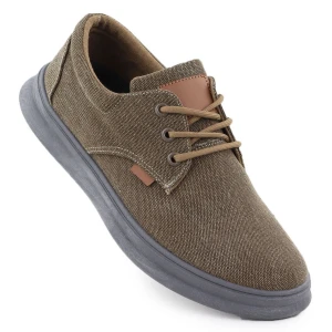 Buty męskie casual tekstylne brązowe Nowacki 1059-H beżowy