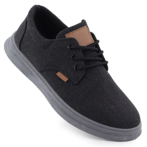 Buty męskie casual tekstylne czarne Nowacki 1059-H