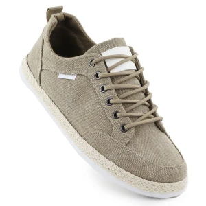 Buty męskie espadryle khaki Nowacki 0017-E beżowy