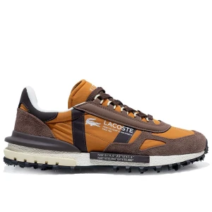 Buty męskie Lacoste Elite Active 752SMA0087-05B - brązowo-pomarańczowe