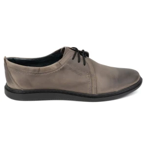 Buty męskie skórzane casual 2131 POLBUT szare brązowe