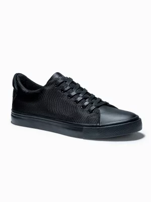 Buty męskie sneakersy BASIC z łączonych materiałów - czarne V1 OM-FOCS-0105
 -                                    41