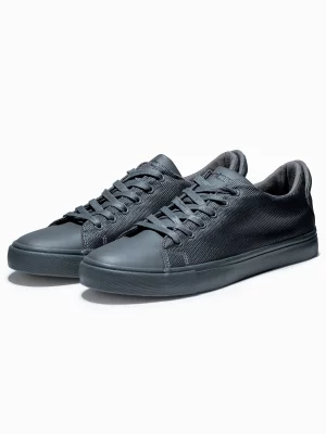 Buty męskie sneakersy BASIC z łączonych materiałów - szare V5 OM-FOCS-0105
 -                                    40