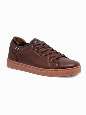 Buty męskie sneakersy - brązowe V2 T419
 -                                    43