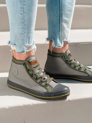 Zdjęcie produktu Buty męskie sneakersy - szare V3 - Rozmiar: 40 Ombre Clothing