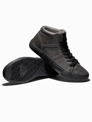 Buty męskie sneakersy za kostkę z kontrastową podeszwą - grafitowe V3 OM-FOTH-0124
 -                                    40