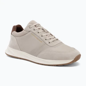 Buty męskie Tommy Hilfiger Dresy Runner Suede Mix classic stone Beżowy