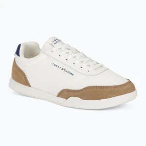Buty męskie Tommy Hilfiger Low Pro Cupsole Nylon Suede Mix ecru Beżowy