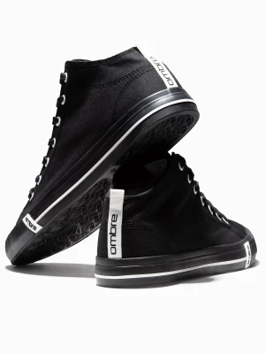 Buty męskie trampki z kontrastującymi elementami - czarne V2 OM-FOTH-0125
 -                                    40