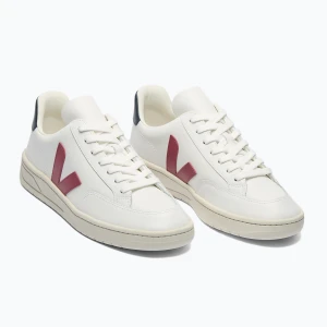 Buty męskie VEJA V-12 Leather white/marsala/nautico