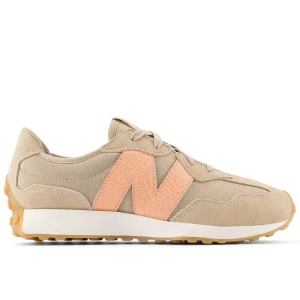 Buty młodzieżowe New Balance GS327WO - beżowe