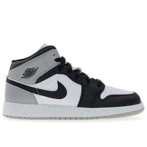Buty młodzieżowe Nike Air Jordan 1 Mid DQ8423-101 - biało-czarne