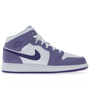 Buty młodzieżowe Nike Air Jordan 1 Mid DQ8423-500 - biało-fioletowe