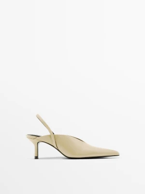 Buty Na Obcasie Bez Pięty - Surowy - Massimo Dutti - Female