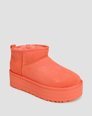 Buty Na Platformie Z Owczej Skóry Ugg Classic Ultra Mini Platform