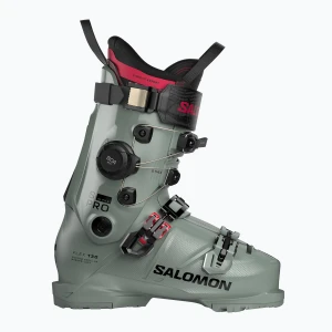 Buty narciarskie męskie Salomon S / Pro Alpha C Boa 130 wrought iron / black / raspberry Srebrny