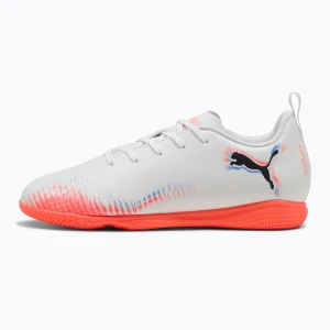 Buty piłkarskie dziecięce PUMA Future 8 Play It Jr puma white/puma black/glowing red
