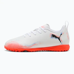 Buty piłkarskie dziecięce PUMA Future 8 Play TT Jr puma white/puma black/glowing red