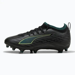 Buty piłkarskie dziecięce PUMA Ultra 6 Match FG/AG Jr puma black/fizzy light/green terrain