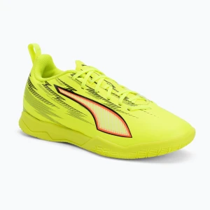 Buty piłkarskie dziecięce PUMA Ultra 6 Play IT Jr yellow alert/puma black/glowing red/lime squeeze