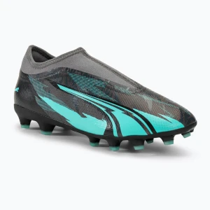 Buty piłkarskie dziecięce PUMA Ultra Match LL Rush FG/AG strong gray/puma white/elektro aqua