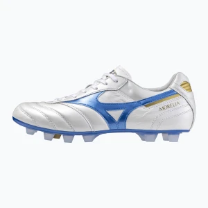 Buty piłkarskie męskie Mizuno Morelia II Japan Md white/laser blue/gold