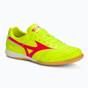 Buty piłkarskie męskie Mizuno Morelia Sala Elite IN safety yellow/fiery coral 2/galaxy silver