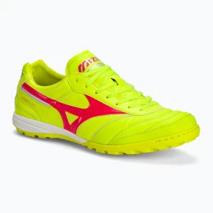 Buty piłkarskie męskie Mizuno Morelia Sala Elite TF safety yellow/fiery coral 2/galaxy silver