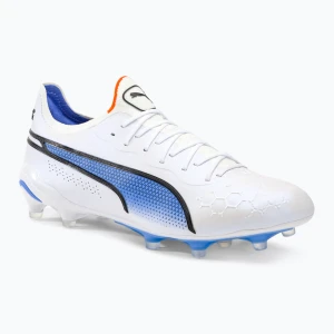 Buty piłkarskie męskie PUMA King Ultimate FG/AG puma white/puma black/blue glimmer/ultra orange