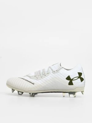 Buty piłkarskie na twardą nawierzchnię Under Armour mleczny