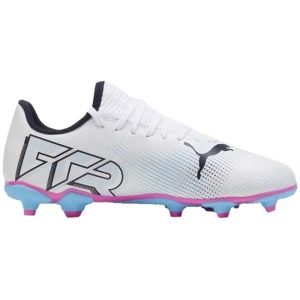 Zdjęcie produktu Buty piłkarskie Puma Future 7 Play FG/AG Jr 107734 01 białe