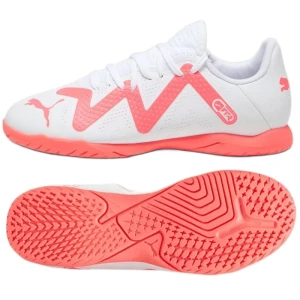 Buty piłkarskie Puma Future Play It Jr 107393-01 białe białe