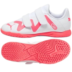 Buty piłkarskie Puma Future Play It V Jr 107395-01 białe białe