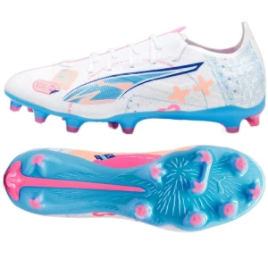 Buty piłkarskie Puma Ultra 5 Match Vol.Up FG/MG 108064-01 białe