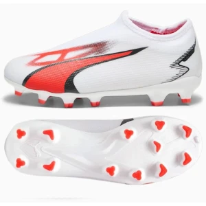 Buty piłkarskie Puma Ultra Match Ll FG/AG Jr 107514-01 białe białe