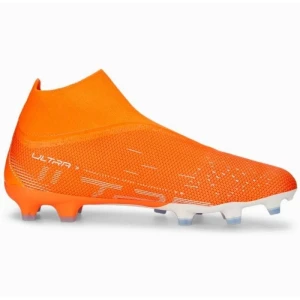 Buty piłkarskie Puma Ultra Match+ Ll FG/AG M 107243 01 pomarańczowe pomarańcze i czerwienie